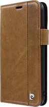 iPhone 11 Bookcase hoesje - Pierre Cardin - Effen Bruin - Leer