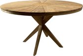 Cairo dining tuintafel 130 cm rond teakhout