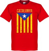 Catalonië Vintage T-Shirt - Rood - XL