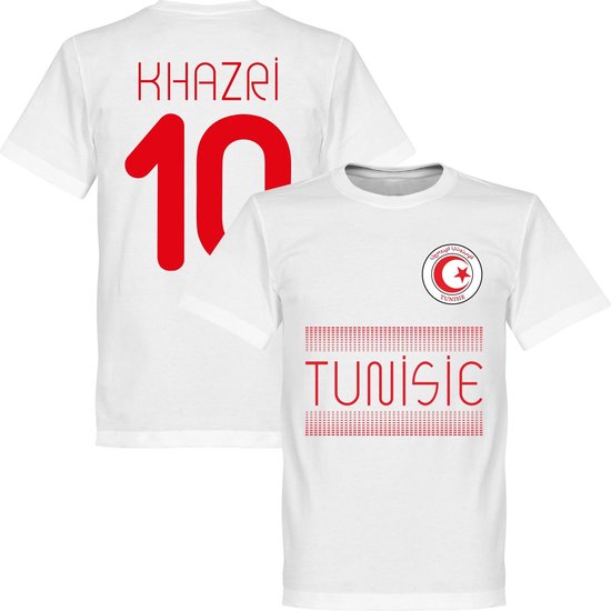 Tunesië Khazri 10 Team T-Shirt - Wit - XXXL