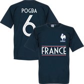 Frankrijk Pogba 6 Team T-Shirt - Navy - M