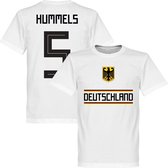Duitsland Hummels 5 Team T-Shirt - Wit - S