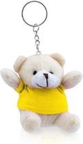 Teddybeer sleutelhanger geel