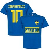 Zweden Ibrahimovic 10 Team T-Shirt - Blauw - XXXL