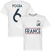 Frankrijk Pogba 6 Team T-Shirt - Wit - M