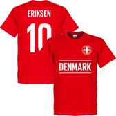 Denemarken Eriksen 10 Team T-Shirt - Rood - S