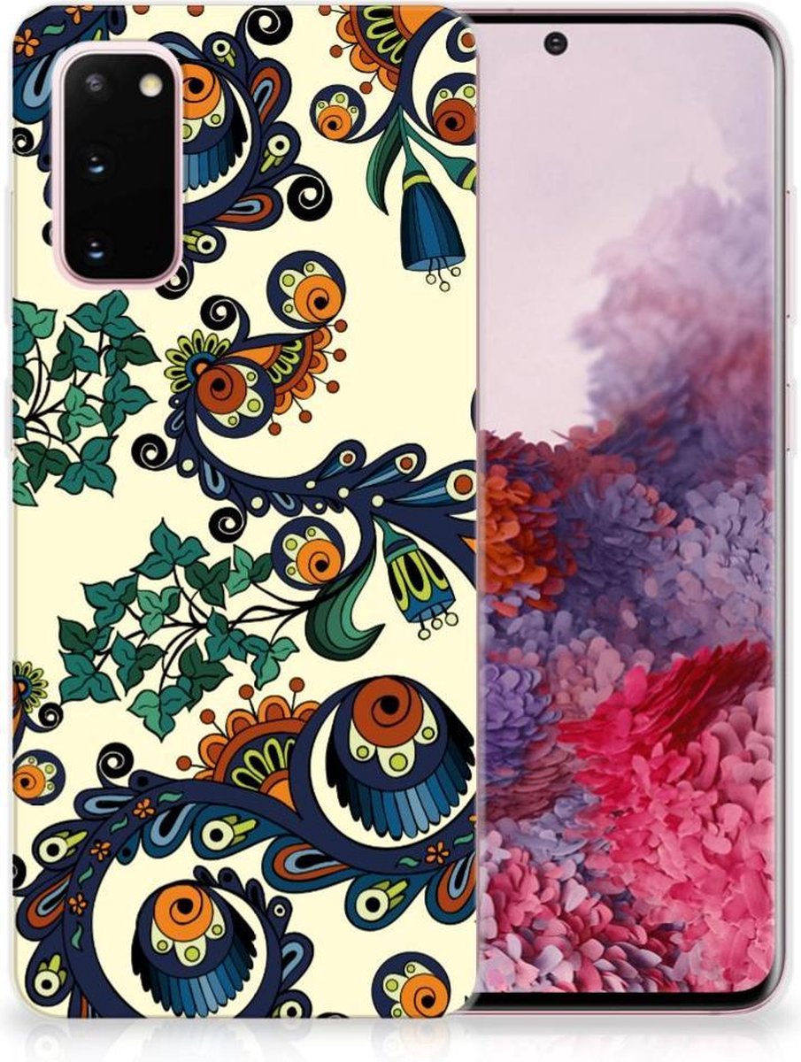 Siliconen Hoesje Samsung Galaxy S20 Barok Flower