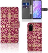 Geschikt voor Samsung Galaxy S20 Wallet Case Barok Pink