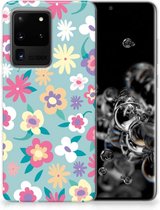 Back Cover Geschikt voor Samsung S20 Ultra TPU Siliconen Hoesje Flower Power