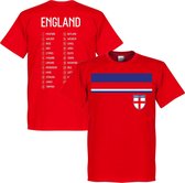 Engeland WK 2018 Squad T-Shirt - Rood - XL