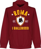 AS Roma Established Hooded Sweater - Bordeaux Rood - L
