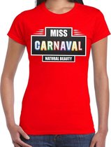 Miss Carnaval verkleed t-shirt rood voor dames 2XL