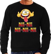 Funny emoticon sweater Ne ne ne ne ne zwart heren S (48)