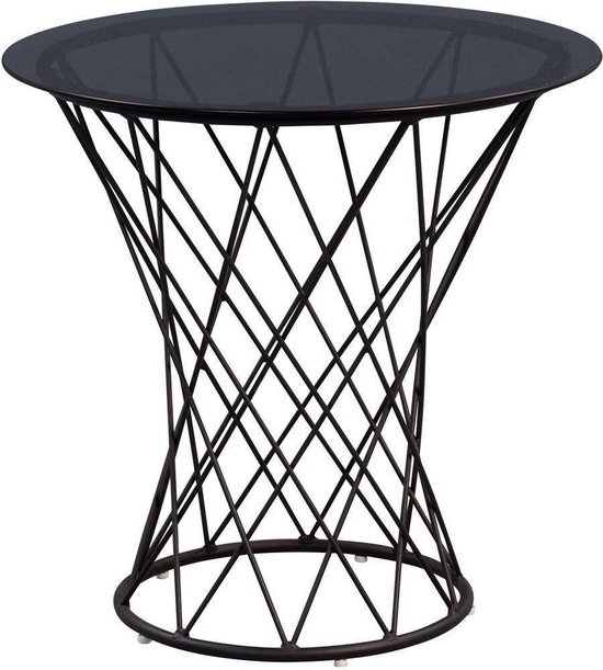 Table Basse M2 Kollektion Alva 1 en Bois véritable plaqué chêne Sauvage Marron Diamètre 50 cm