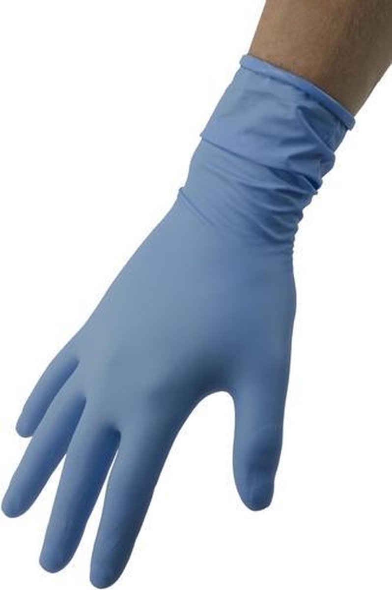 Lange latex vrije wegwerp handschoenen Maat S