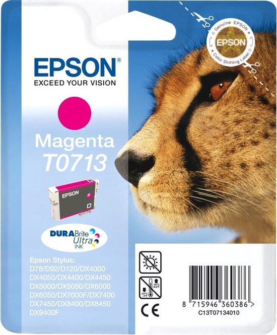 Epson T0713 - Inktcartridge / Magenta | bol