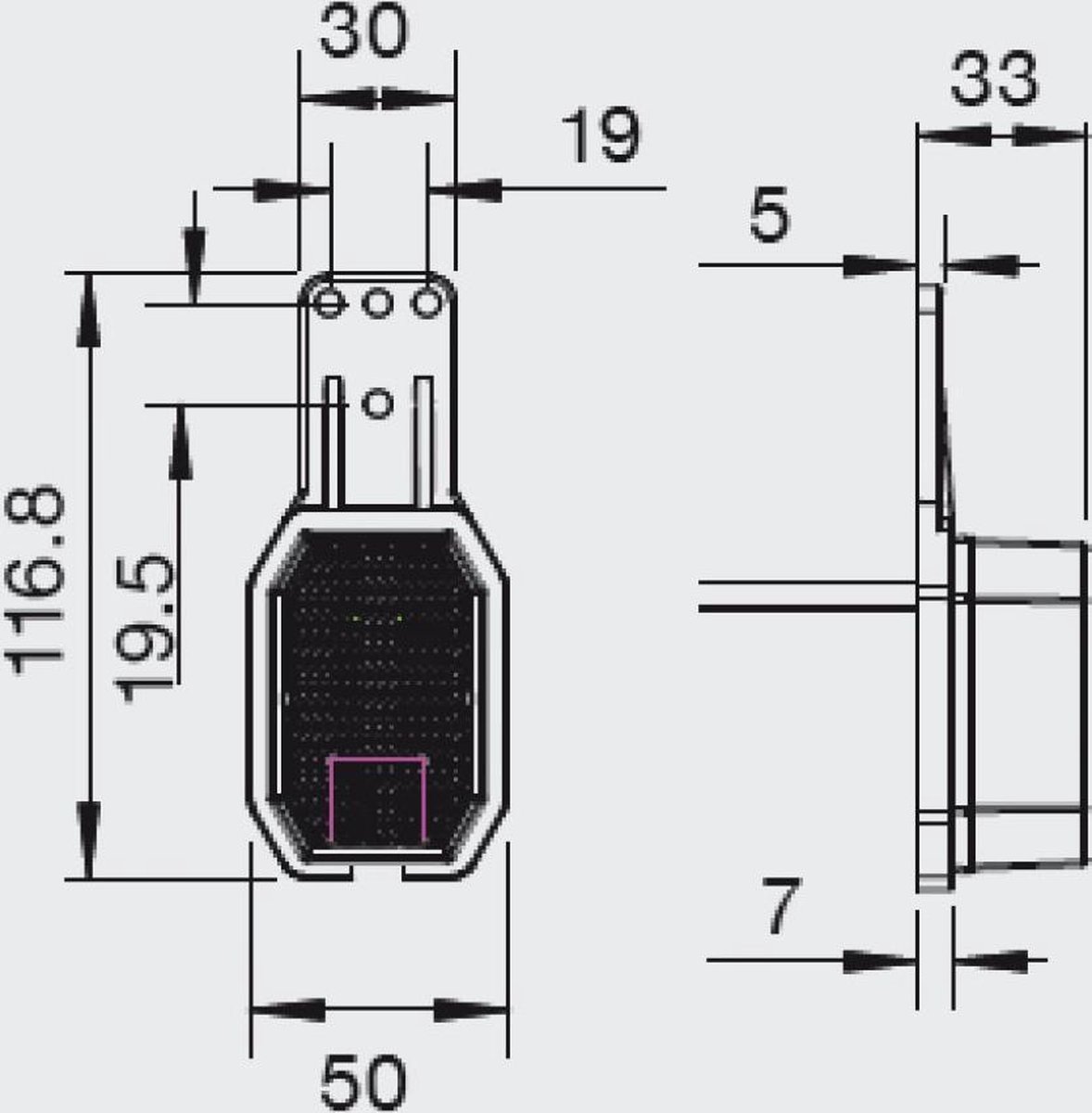 2x Aspöck Flexipoint 1 LED White With Holder + 0.5m Cable + DC