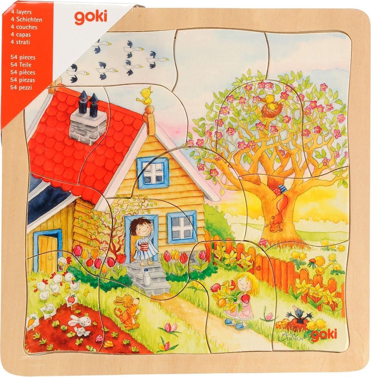 Goki 4-lagen Puzzel Seizoenen. 54st.