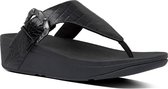 Fitflop - Damesschoenen - Lottie Croco Toe-Thongs - zwart - maat 41