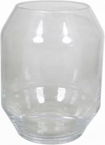 Ronde vaas helder glas 25 cm - Bolvormige bloemenvazen van glas