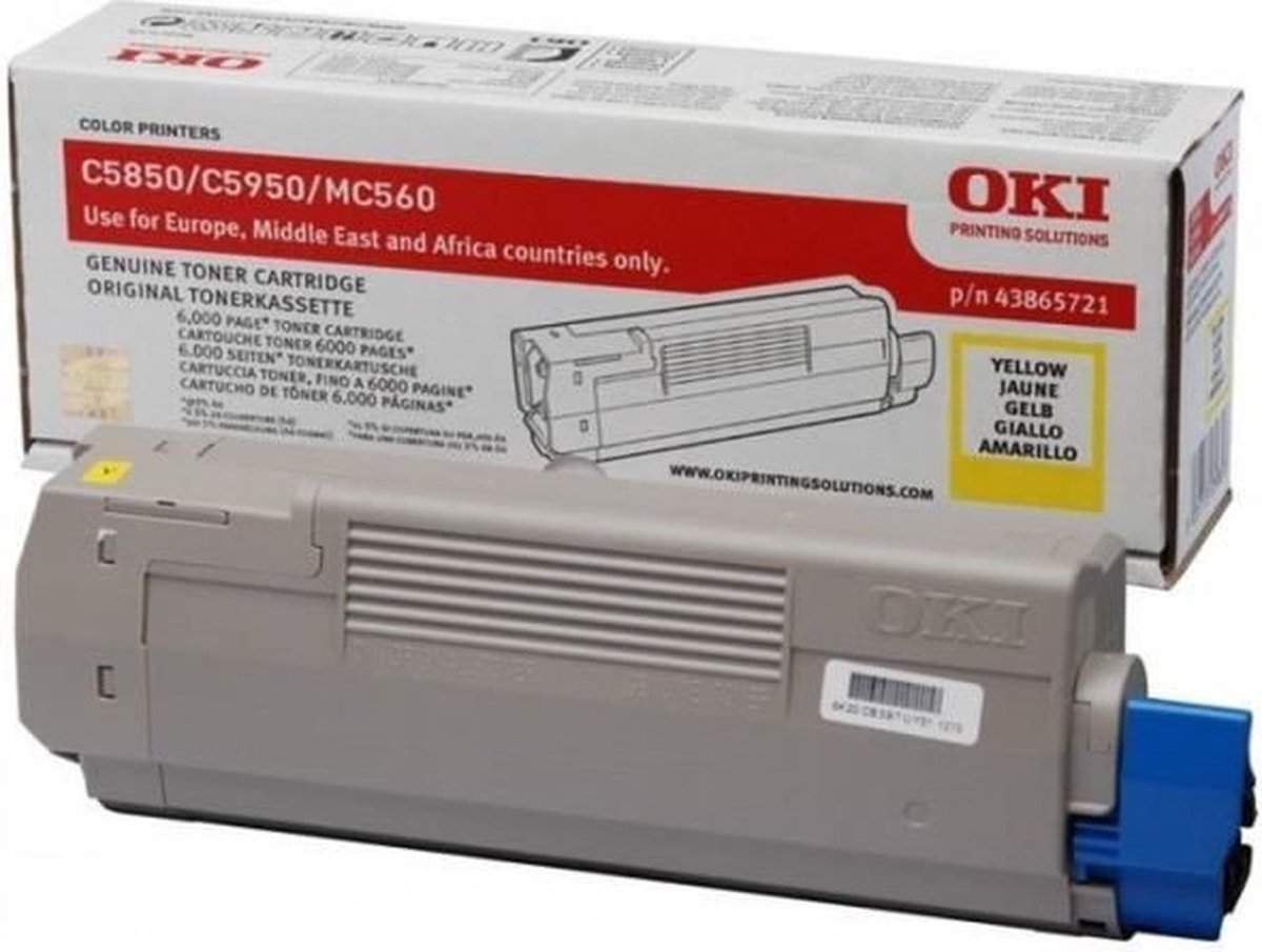 Oki 43865721 - Tonercartridge Geel
