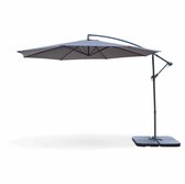 Bol.com sweeek - Zweefparasol rond hardelot diameter 350cm excentrisch 8 baleinen aanbieding
