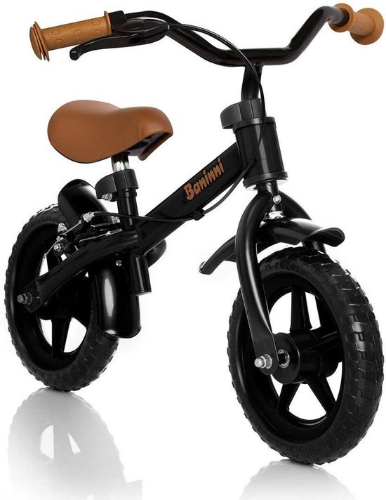 Product: Baninni Loopfiets 2 - 3 Jaar Wheely Zwart - Bruin, van het merk Baninni