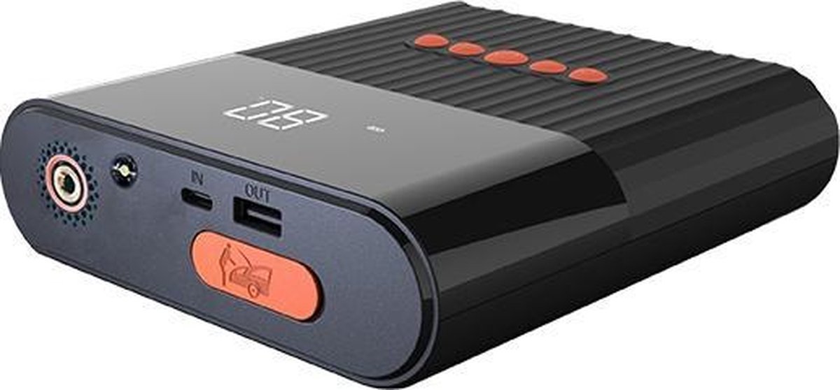 Powerbank 8800mAh Compressor 3.8 bar en 4smarts PitStop Battery Booster Zwart
