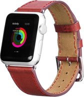 Hoco Leren bandje - bandje geschikt voor Apple Watch Series 1/2/3/4 (38&40mm) - Rood