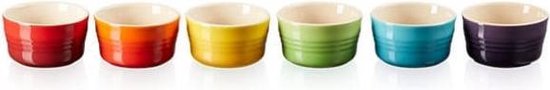 Foto: Le creuset ramekins regenboog 8 cm 100 ml 6 stuks