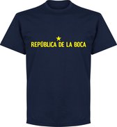 Republica De La Boca Slogan T-Shirt - Navy - 4XL