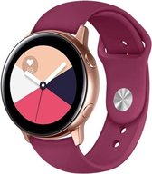 Samsung Galaxy Watch Active 1 / 2 Siliconen Bandje 20MM|Geschikt voor: 40 & 44 mm Versie|Bordeaux Rood| Premium kwaliteit |One Size|TrendParts