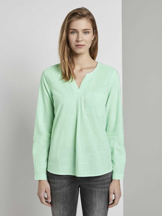 Tom Tailor Denim blouse Mintgroen-xs | bol.com
