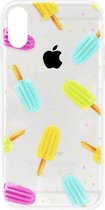 ADEL Siliconen Back Cover Softcase Hoesje Geschikt voor iPhone XS Max - Zoete ijsjes