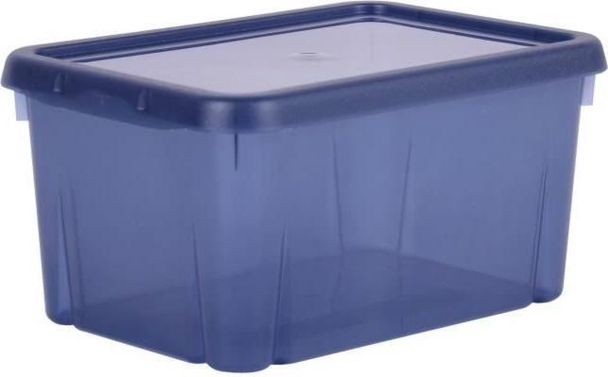 EDA PLASTIC Funny Box 4 L opbergdoos - Deep Acid Blue - 25,5 x 18 x 12,7 cm
