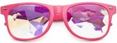 Freaky Glasses® - classic caleidoscoop bril - spacebril - festival bril - big flower effect- roze