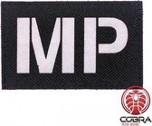 MP Military Police Fluorescent zwart Geborduurde militaire patch embleem met klittenband