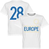 Team Europe 28 T-shirt - Wit - 5XL