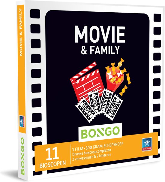 Bongo Bon België - Chèque Cadeau Film & Famille - Carte cadeau cadeau pour  homme ou