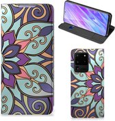 Samsung Galaxy S20 Ultra Smart Cover Purple Flower