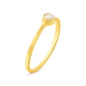 Twice As Nice Ring in 18kt verguld zilver met zirkonia 4mm 50