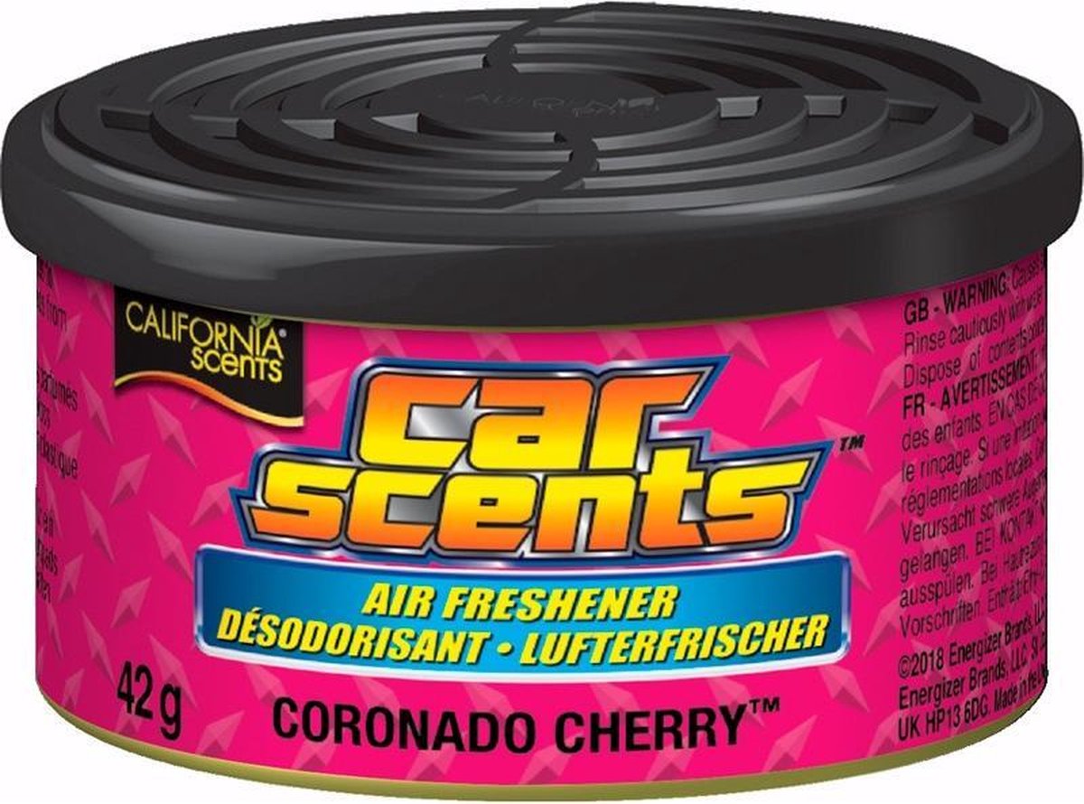 California Scents Luchtverfrisserblikje Coronado Cherry 42 Gram Roze