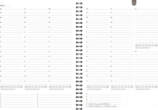 Flexieplanner Weekplanner bij Stressklachten en Burn-out - Mid Green