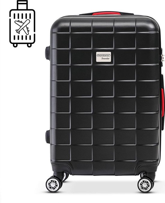 Valise rigide Monzana Exopack noir 65x41x27cm | bol.