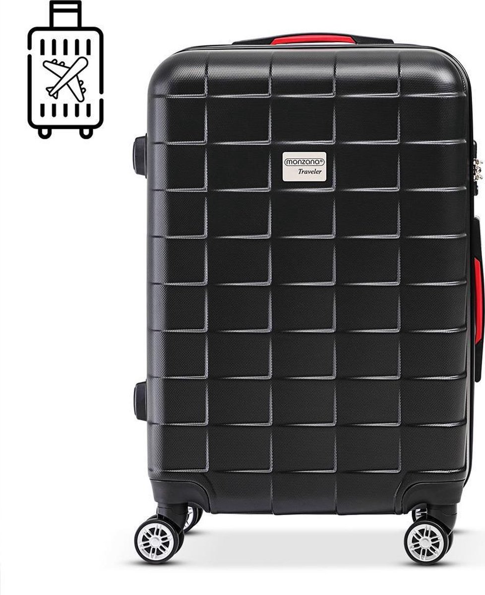 Valise rigide Exopack bleu taille L poignée telescopique