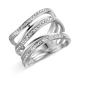 Silver Rose -R2035W-56 -Ring -925 Zilver gerodineerd -Cubic Zirkonia