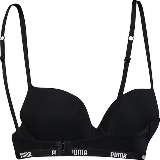 Zwarte push-up bh van Puma met logo band