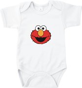 Rompertjes baby met tekst - Elmo - Sesamstraat - Wit - Maat 62/68 - Kraamcadeau - Babygeschenk - Romper - Babyshower - Valentijn - Moederdag - Vaderdag