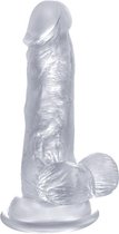 RealRock – Realistische Penis Dildo met Aders en Balzak voor Extra Genot - Transparant