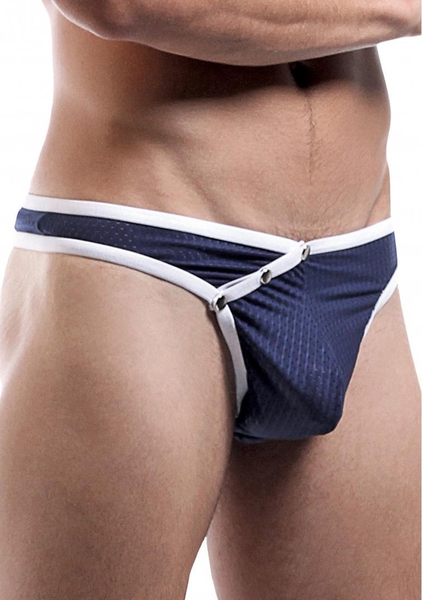 Goedkoopste Fly Away Snap Thong - Navy - L/XL